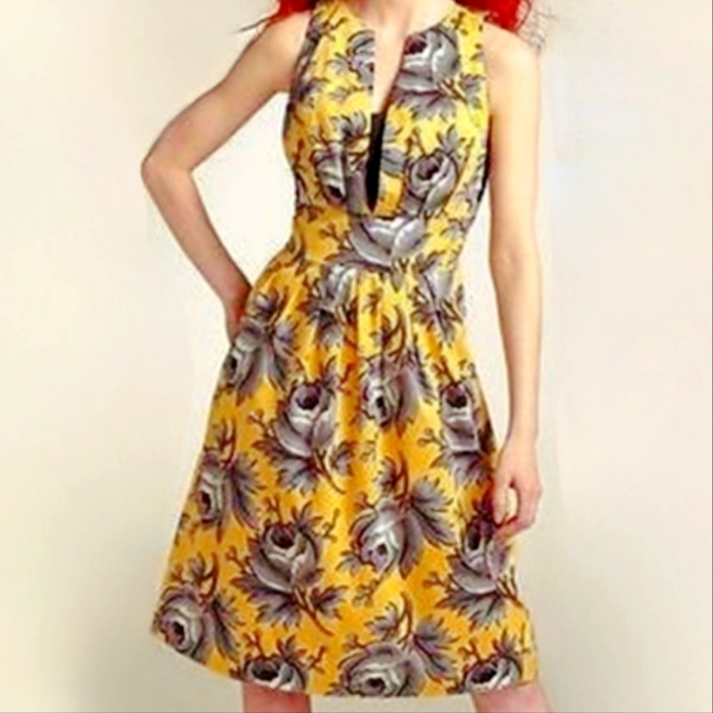 Anthropologie Leifsdottir Sun Field Floral Dress 0